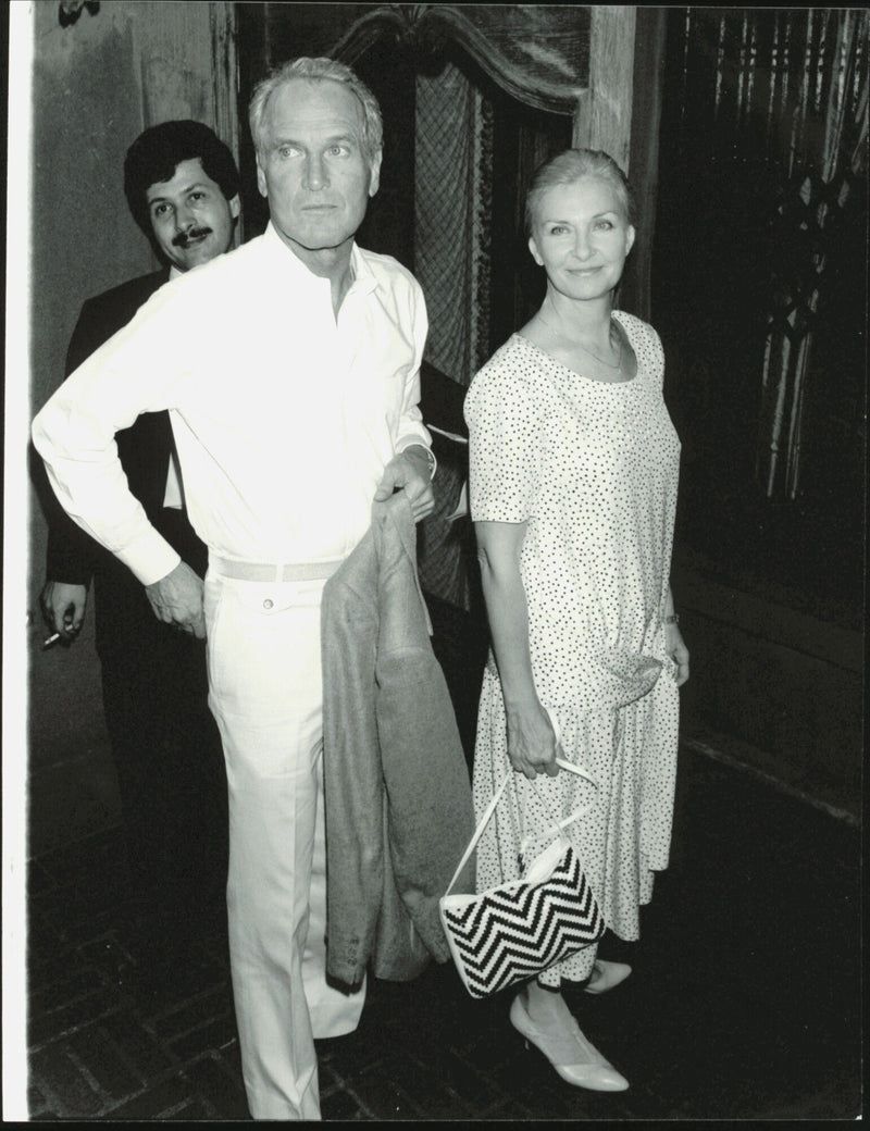 Paul Newman and Joanne Woodward at a charity event in New York City - Vintage Photograph