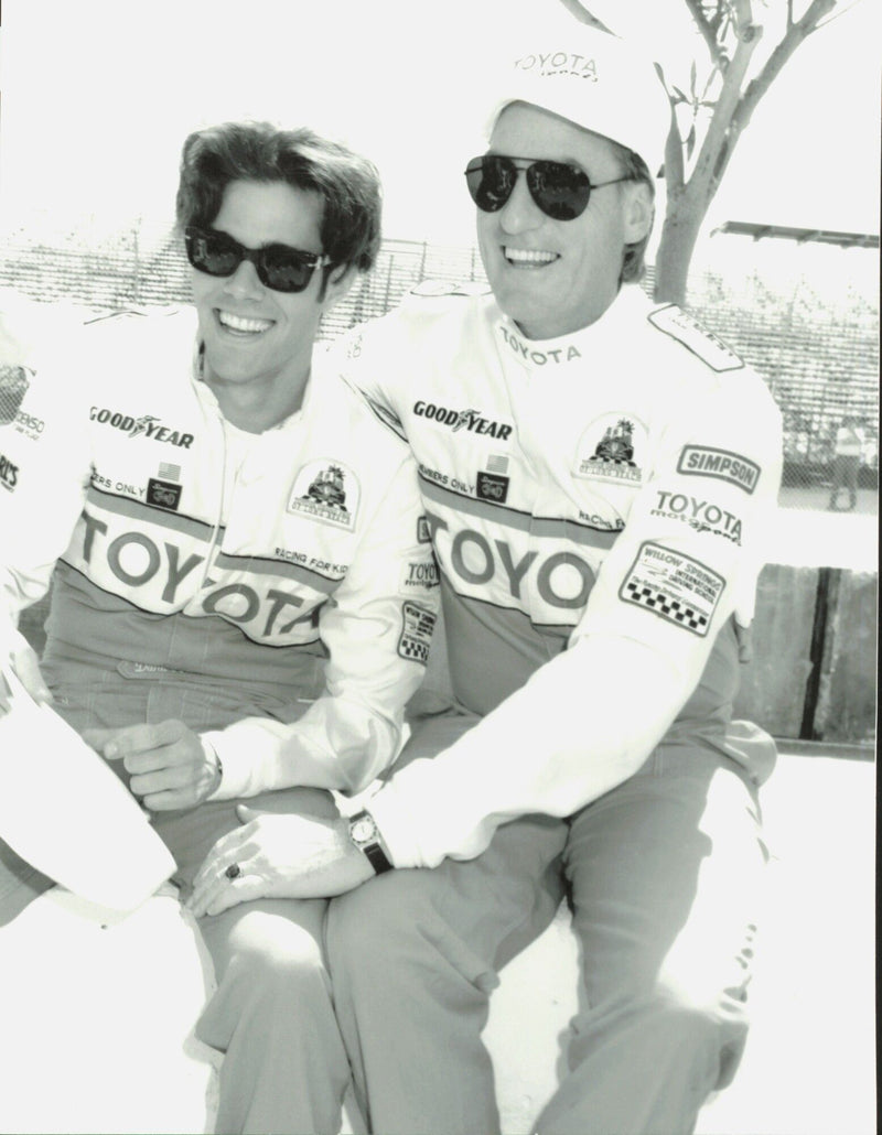 Craig T. Nelson and Dana Ashbrook at the Toyota Pro/Celebrity Race Press Day - Vintage Photograph