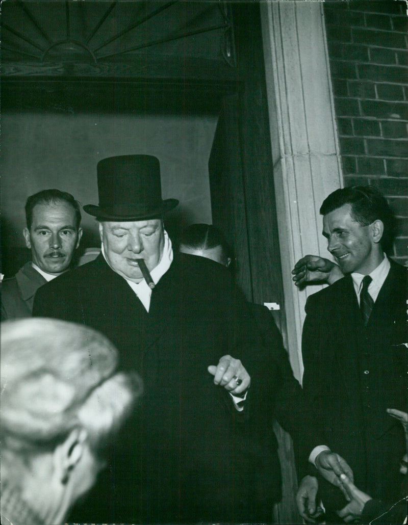 Mr Churchill leaving Laughton - Vintage Photograph