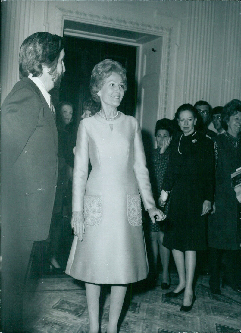 America's First Lady, Mrs Pat Nixon, hosting in the White House - Vintage Photograph