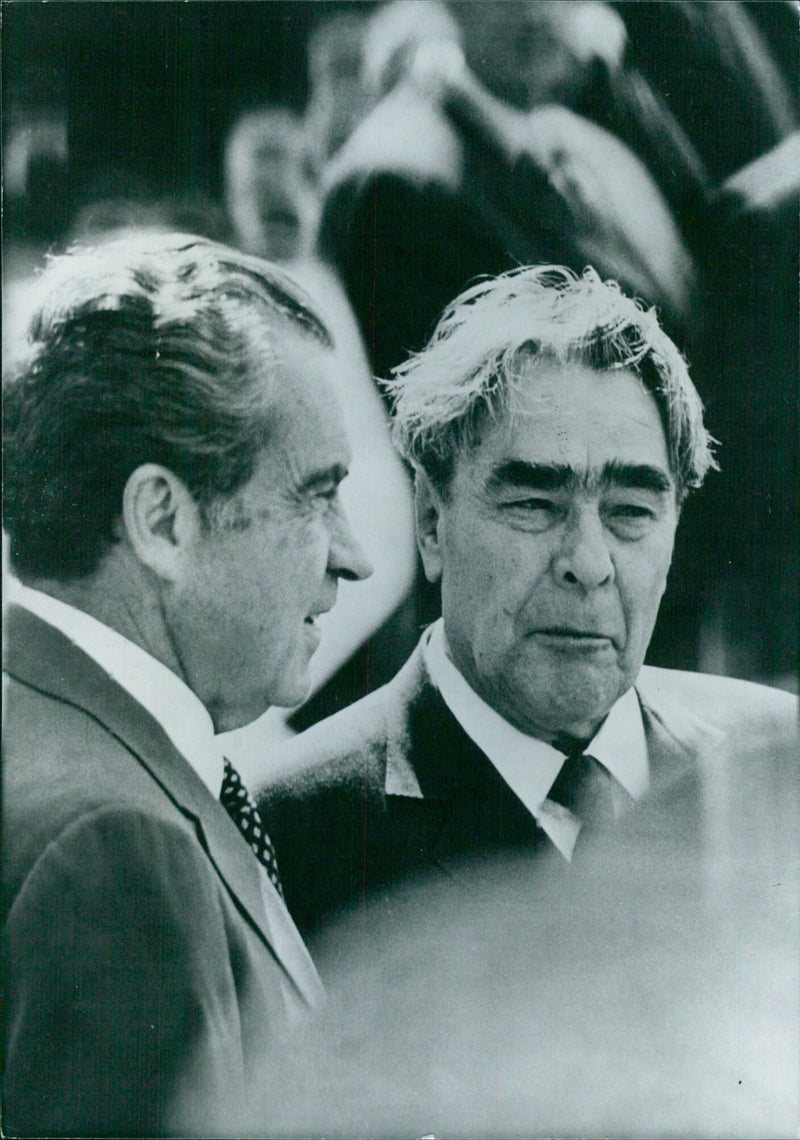 Nixon & Brezhnev in Private Moment - Vintage Photograph