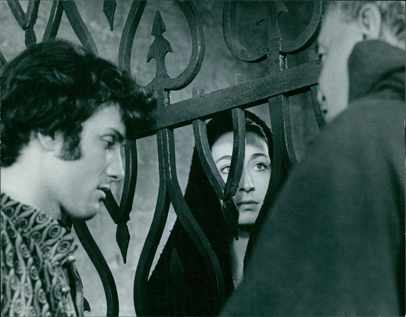 Anjelica Huston and Assap Dayan star in "Wall with Love and Death" film - Vintage Photograph