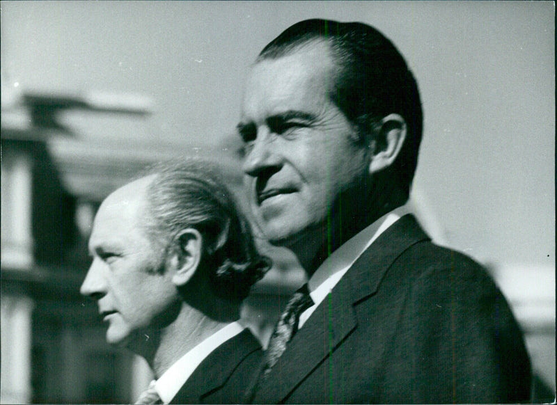 President Nixon of the USA and Prime Minister Jack Lynch of Ireland - Vintage Photograph