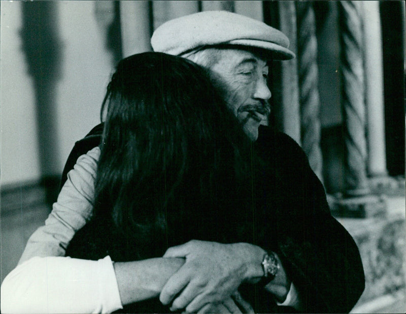 Anna Moffo and Bekim Fehmiu in a scene from "The Adventurers" - Vintage Photograph