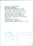 ANEEROOD JUGNAUTH OPS - Vintage Photograph