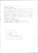 Aboud Jumbe, First Vice-President of Tanzania - Vintage Photograph