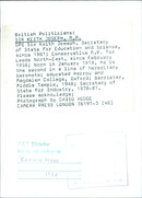 British Politicians: SIR KEITH JOSEPH, M.P. - Vintage Photograph