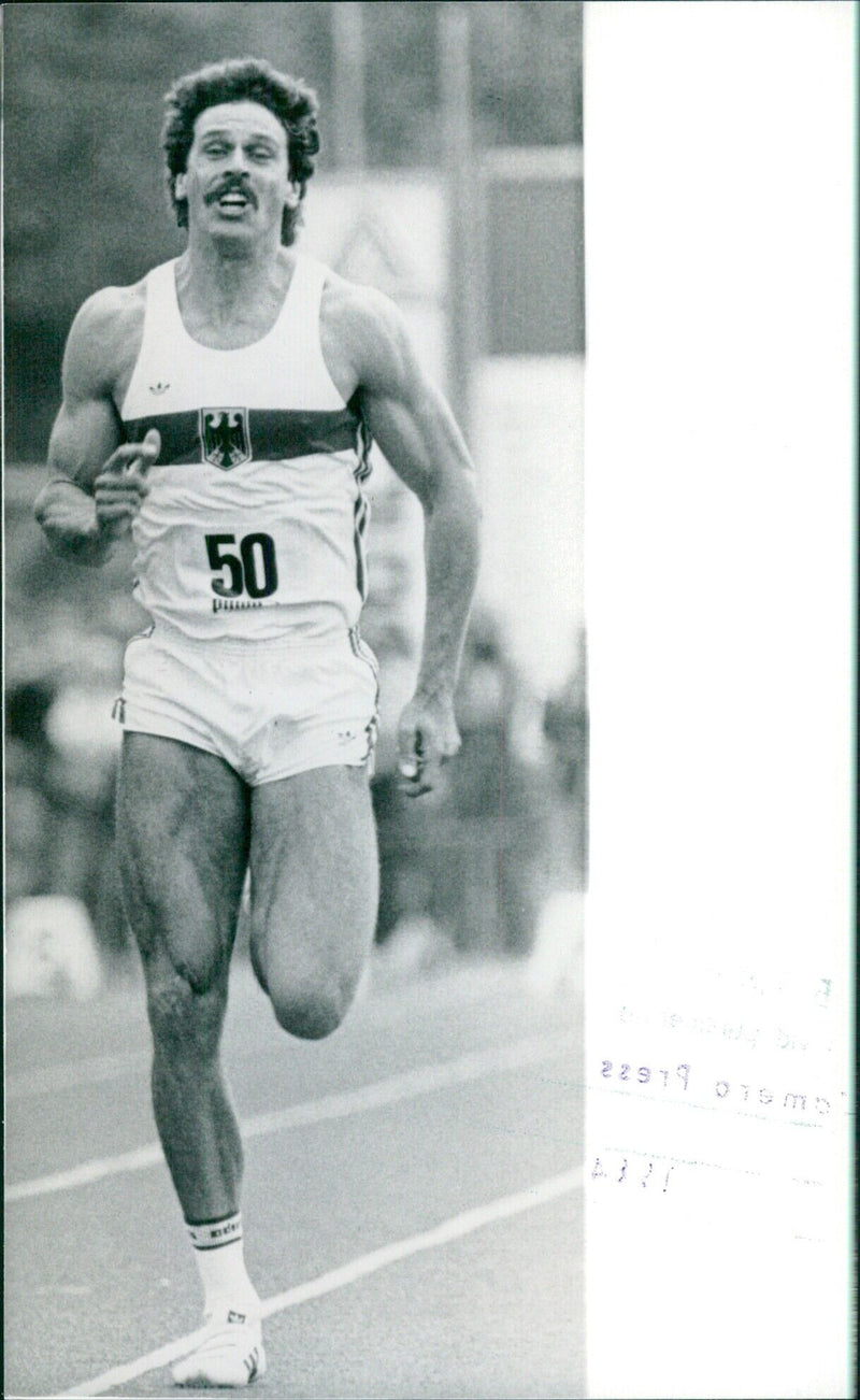 JORGEN HINGSEN, West Germany's top athlete in the Decathlon event - Vintage Photograph