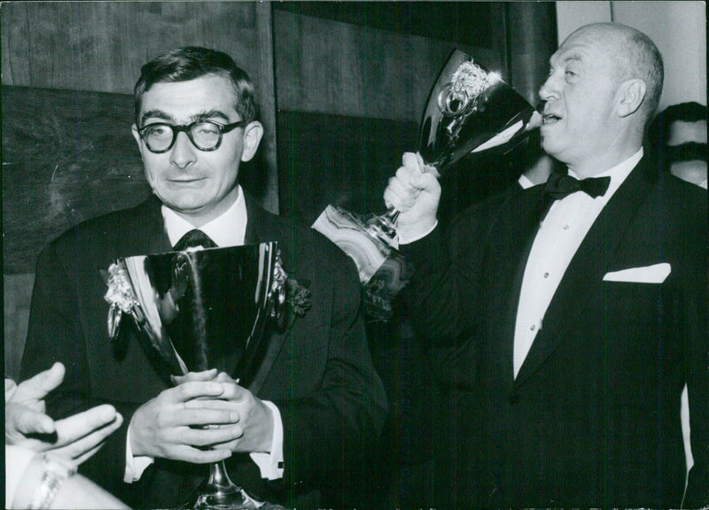 Chabrol and Preminger celebrate their success in Venice - Vintage Photograph