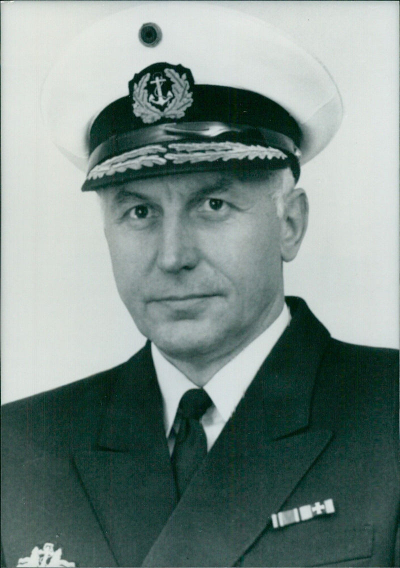 Vice-Admiral Hans-Joachim Mann, Chief-of-Staff of the West German Navy - Vintage Photograph