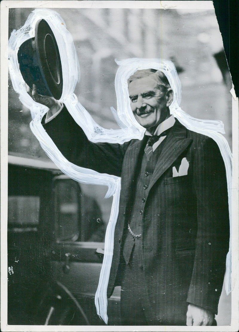 Neville Chamberlain, Prime Minister of England - Vintage Photograph