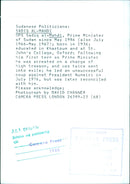 Sudanese Politician Sadiq al-Mahdi - Vintage Photograph