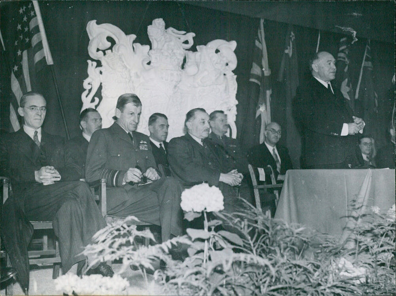 Lord Beaverbrook opening the Aircraft Exhibition - Vintage Photograph