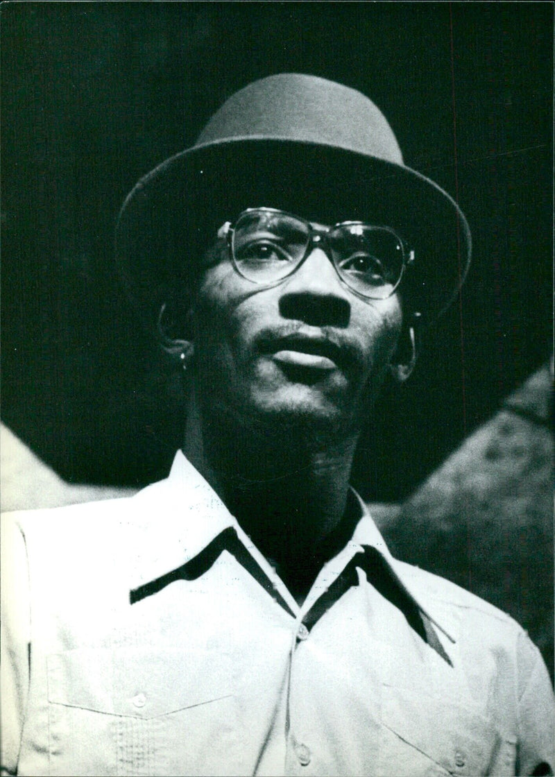 Linton Kuesi Johnson performing his poetry with a reggae backing in London - Vintage Photograph