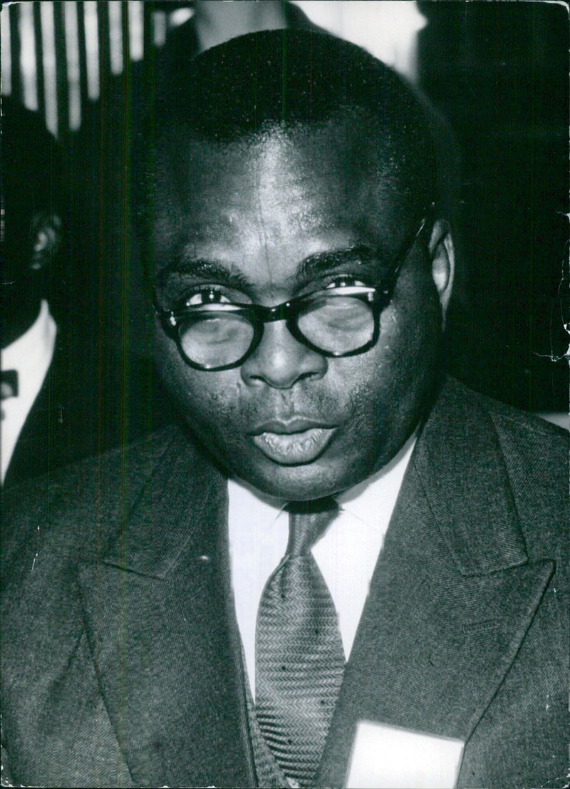 Mr. Bol Ikango, delegate of Asso Reco, at the round table in Brussels - Vintage Photograph