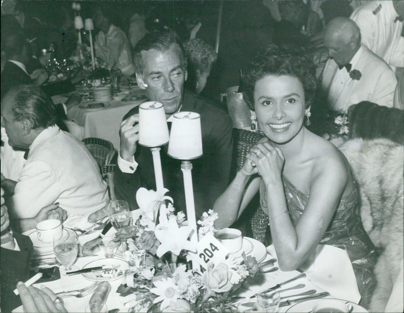 American singer Lena Horne with Prince of Liechtenstein - Vintage Photograph