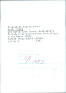 Australian Politicians: BARRY JONES - Vintage Photograph