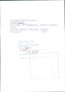 Turkish Politicians: FEHIM ADAK Minister of Commerce, since January 1974. - Vintage Photograph