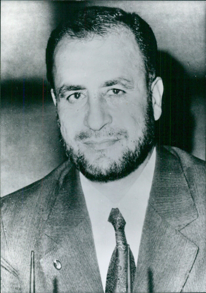 Turkish Politicians: FEHIM ADAK Minister of Commerce, since January 1974. - Vintage Photograph