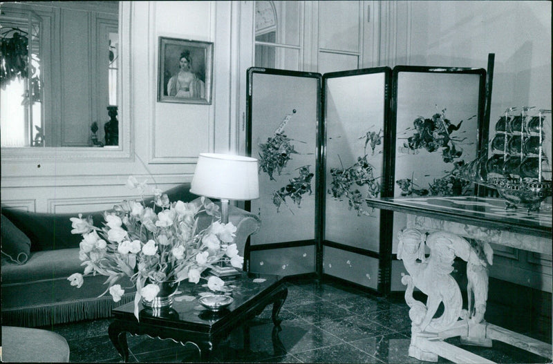 Pierre Cardin's salon in his home - Vintage Photograph