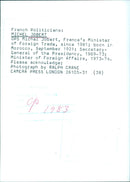 French Politicians: Michel Jobert - Vintage Photograph