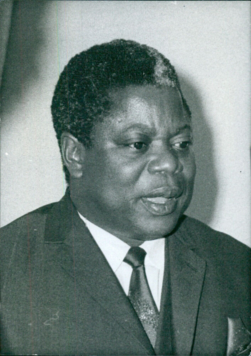 Congolese politician Justin-Marie Bomboko, Minister for Foreign Affairs and External Trade in the Cabinet of General Mobutu. - Vintage Photograph