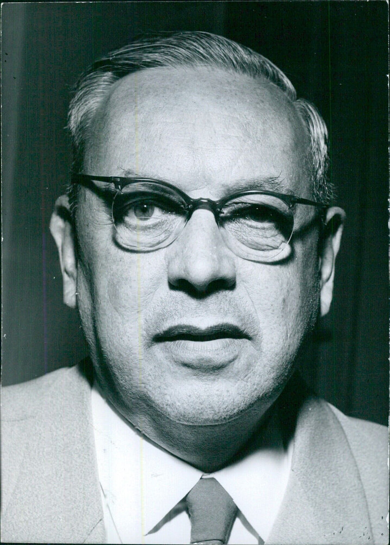 East German Politician at Foreign Ministers Conference in Geneva - Vintage Photograph