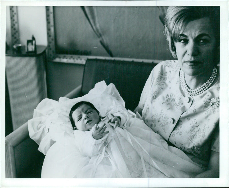 Princess Farah-Naz with her grandmother in the Royal Palace - Vintage Photograph