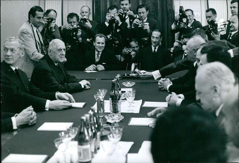 De Gaulle and the Soviets - Vintage Photograph