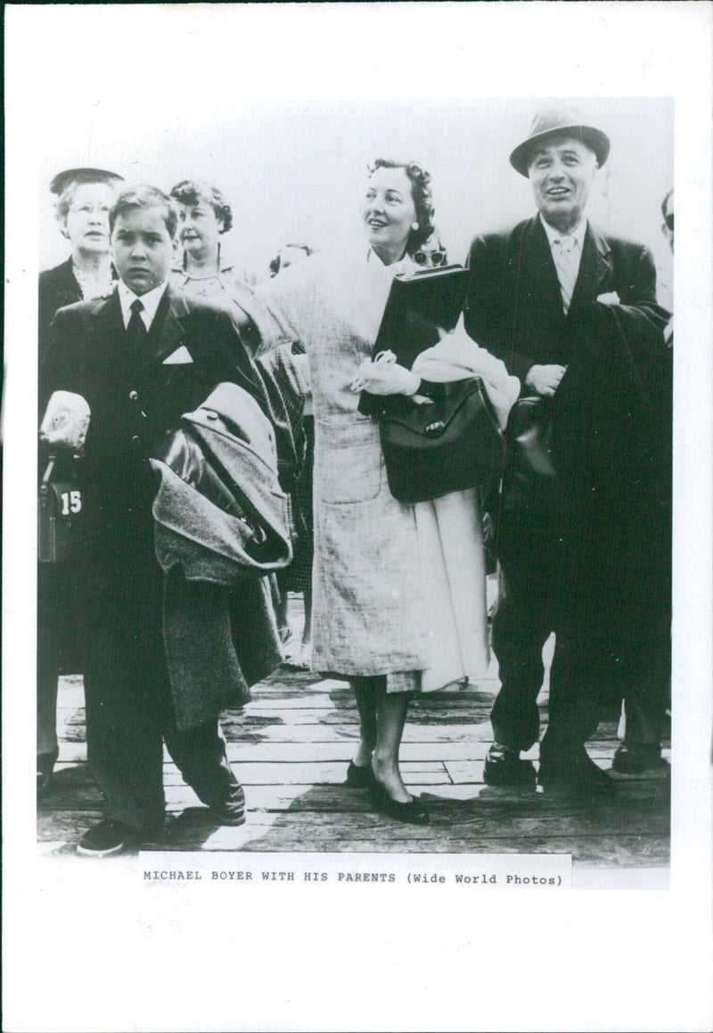 Michael Boyer with his parents - Vintage Photograph