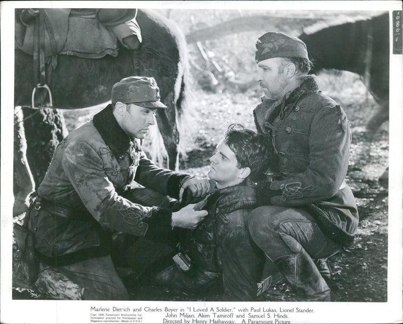 Marlene Dietrich and Charles Boyer in "I Loved A Soldier" - Vintage Photograph