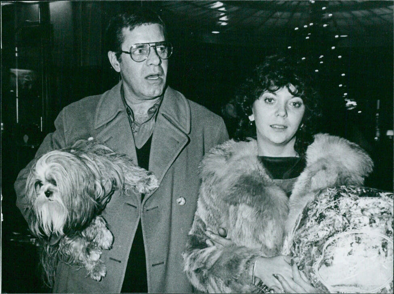 American actors Jerry Lewis & Sandy Pitnick - Vintage Photograph