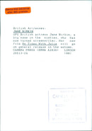 Jane Birkin, British actress and screenwriter - Vintage Photograph