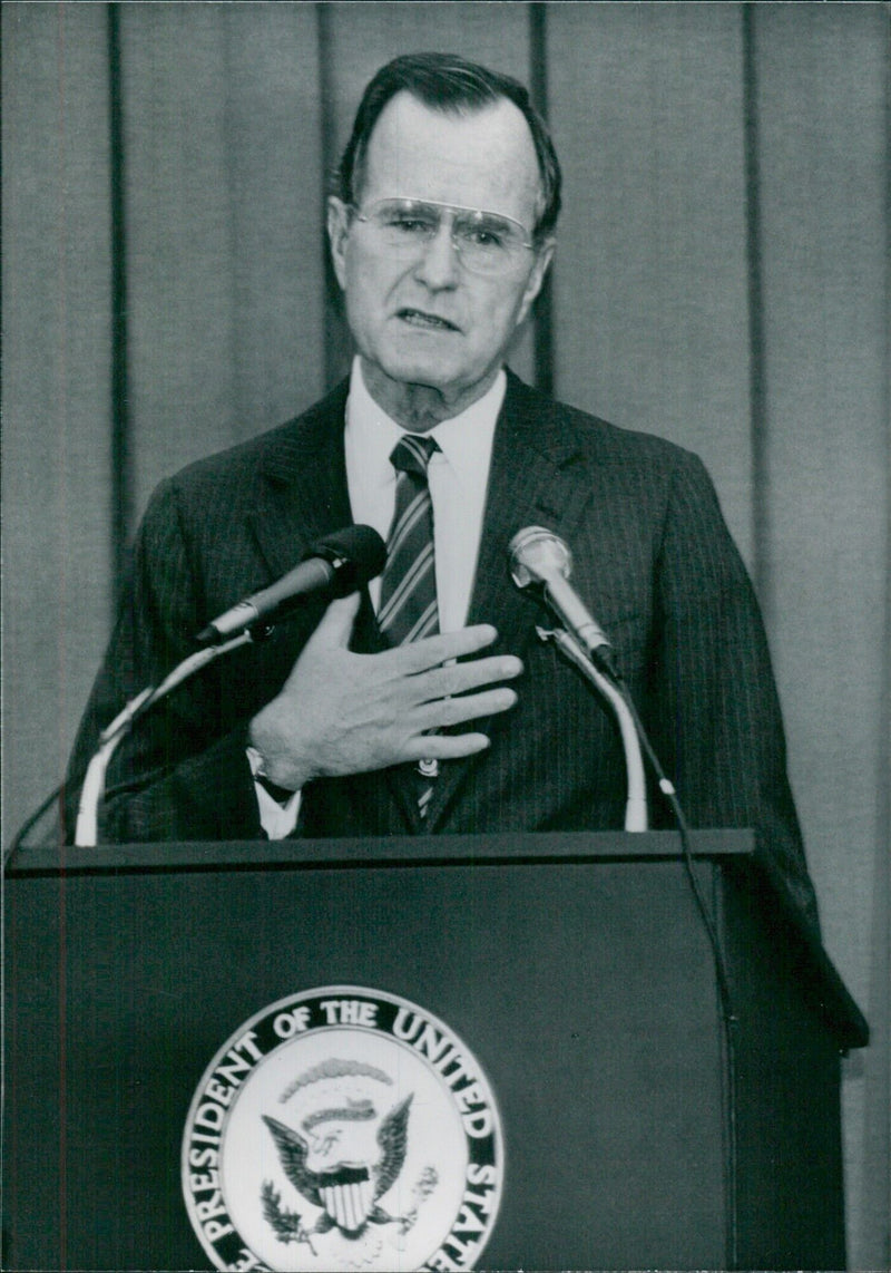 George Bush, Republican front runner in the race for President of the United States - Vintage Photograph