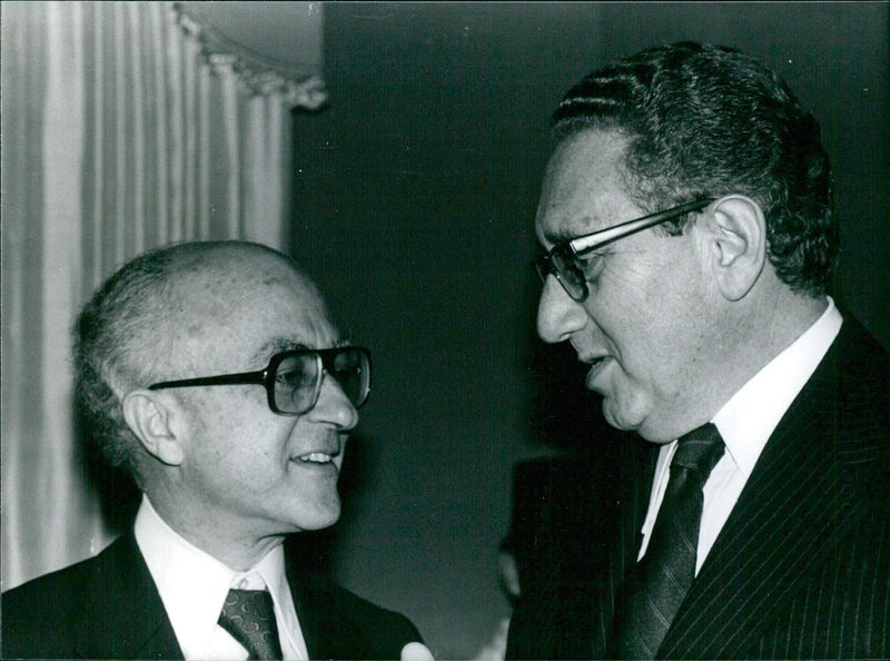 Dr. KISSINGER & ASHRAF GHORBAL OPS - Vintage Photograph