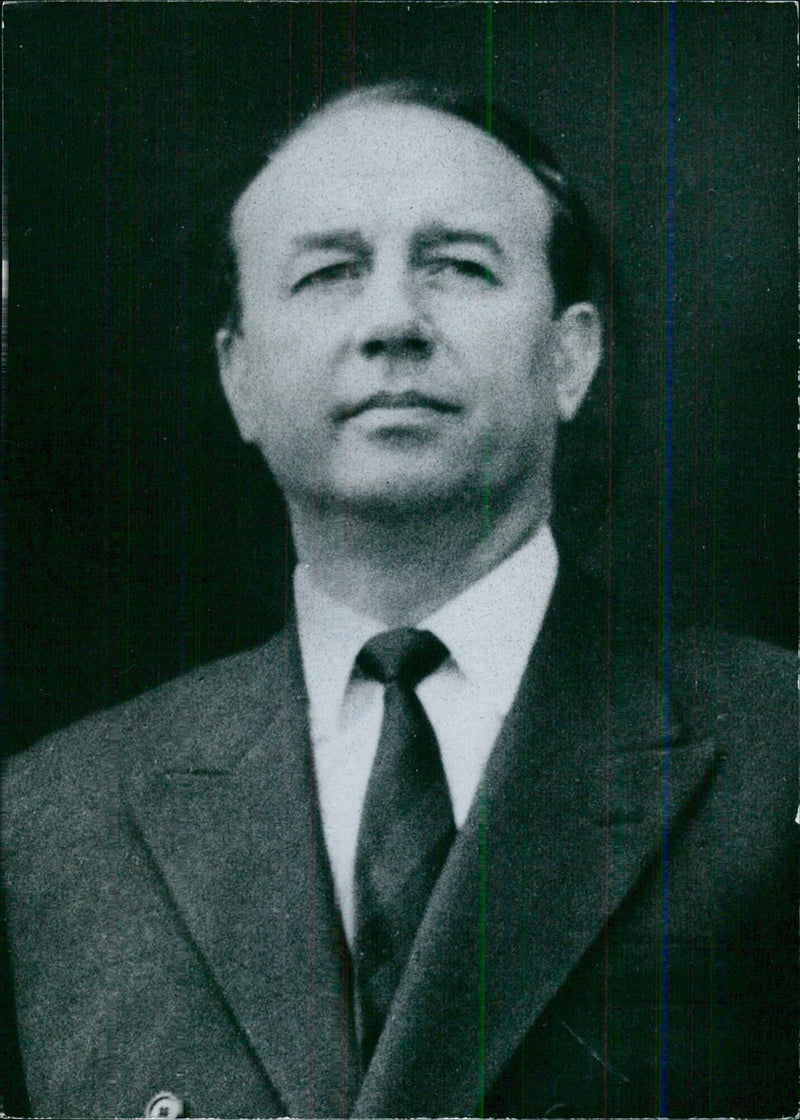 RAYMOND MARCELLIN, Minister of Health and Population in Georges Pompidou's Government - Vintage Photograph