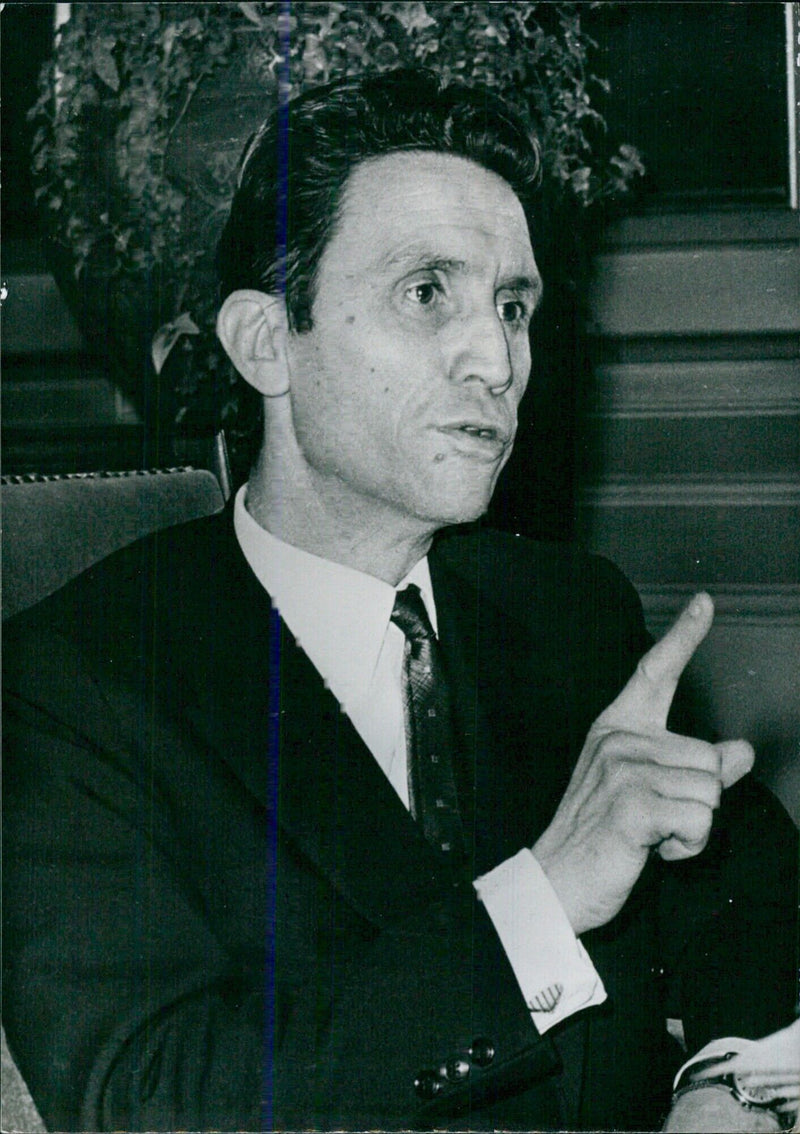 Jean Royer, Mayor of Tours and Independent Deputy for Indre-et-Loire in the National Assembly - Vintage Photograph