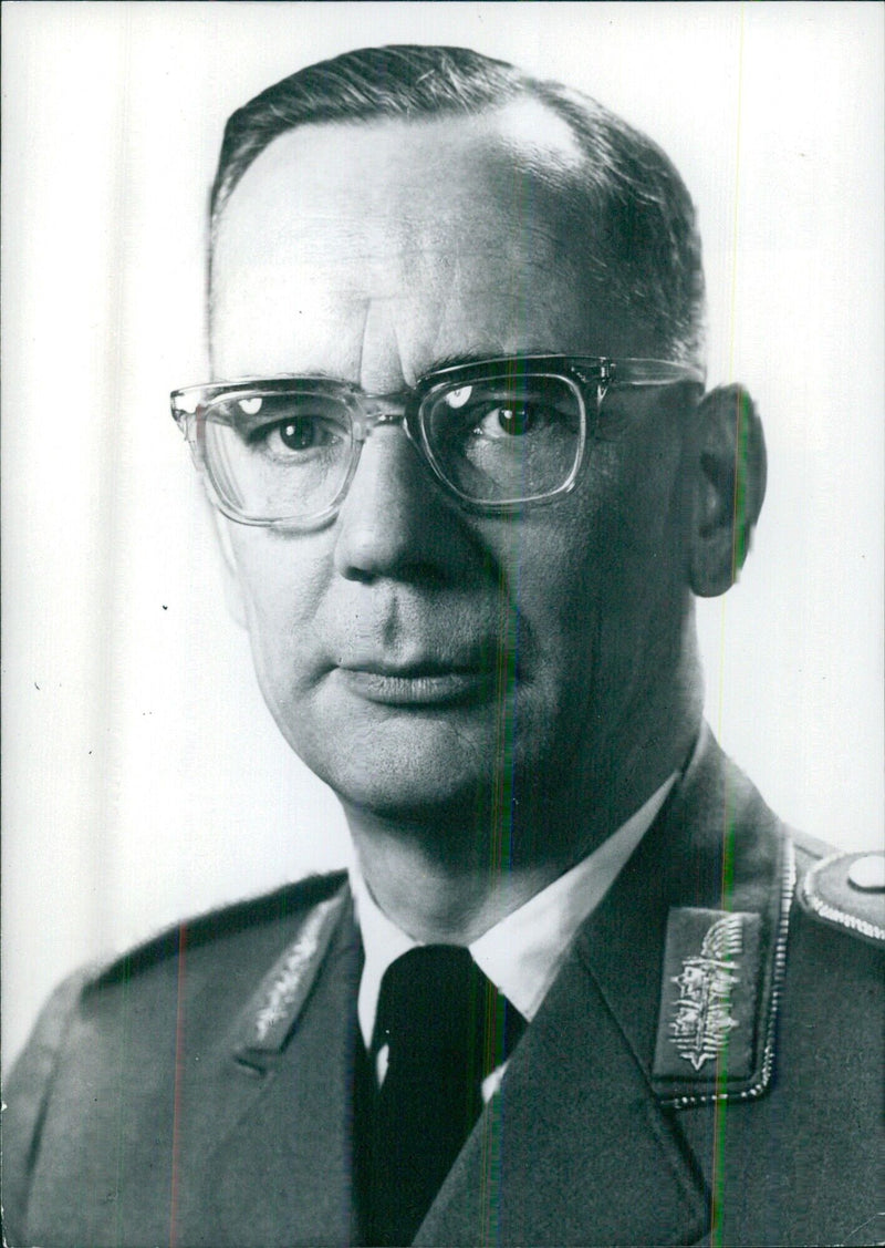 West German Service Chiefs: LT. GENERAL ULRICH DE MAIZIERE Chief of the Army General Staff - Vintage Photograph