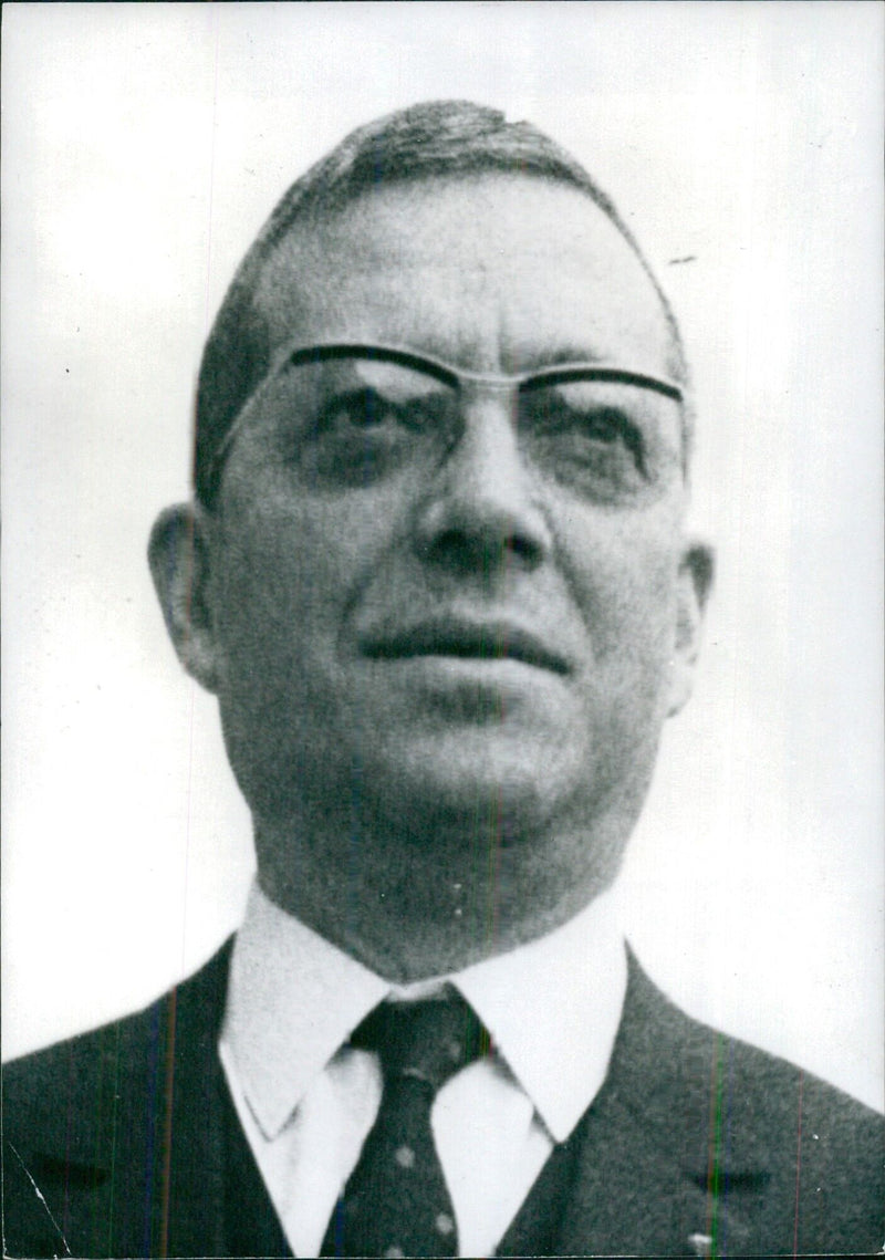 YVES MALECOT, President of the Central Clearing House of the Banques Populaires since 1963 - Vintage Photograph