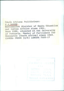 South African Politicians: W.A.MARER - Vintage Photograph