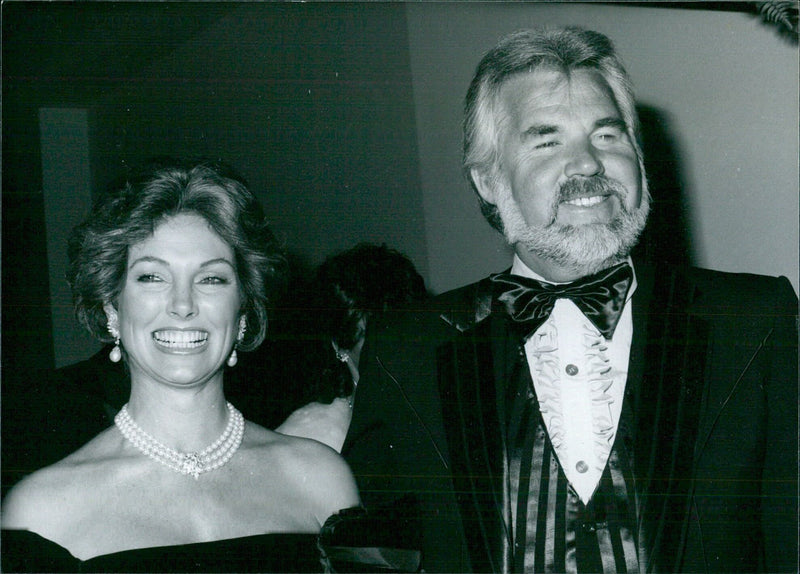 Kenny and Marianne Rogers at Hollywood Event - Vintage Photograph