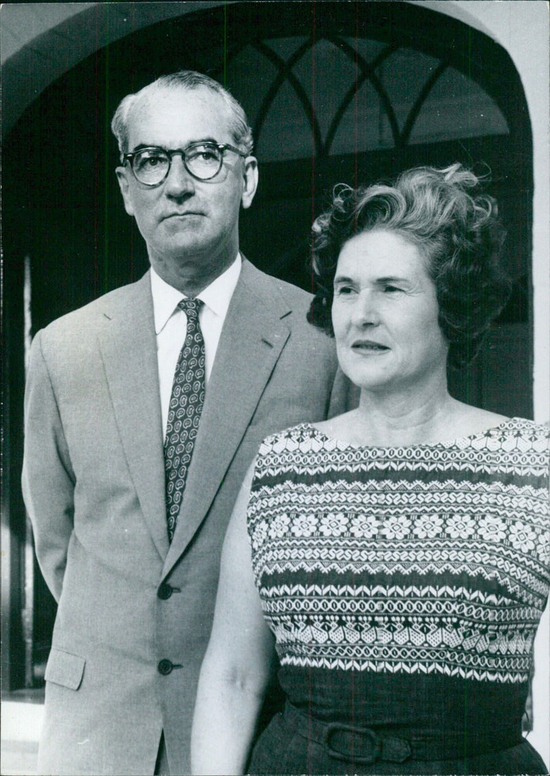 Sir John Montagu and Lady Stow, Governor and Commander-in-Chief of Barbados - Vintage Photograph