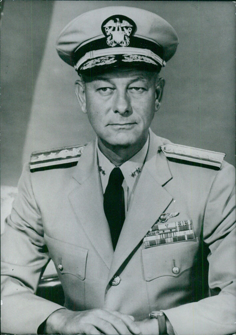 U.S. Navy Chiefs: REAR ADMIRAL EDWARD C.OUTLAW - Vintage Photograph