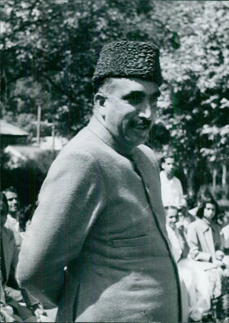 Chief Minister of Kashmir, Bakshi Ghulam Mohammed, featured in Copy Cut International Magazine - Vintage Photograph