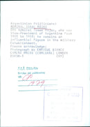 Admiral Isaac Rojas, Vice-President of Argentina from 1955 to 1958 - Vintage Photograph