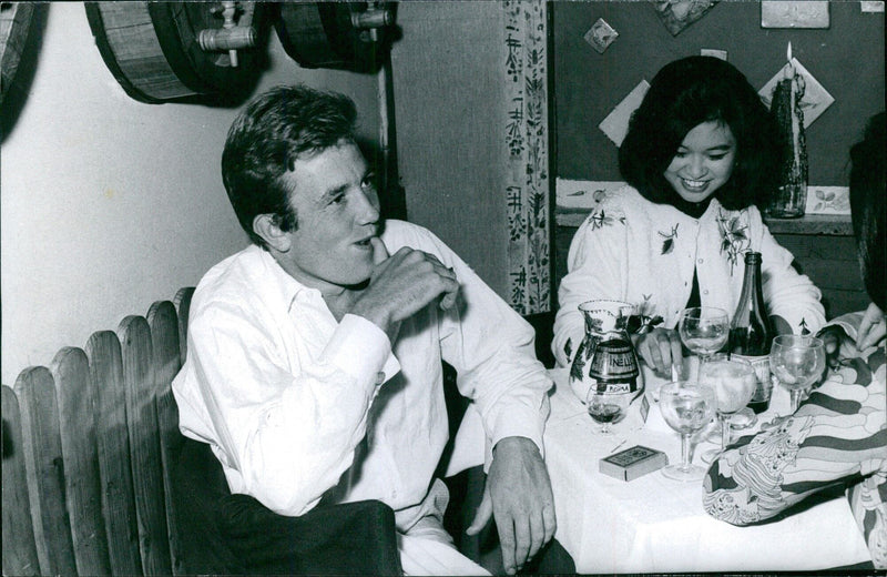 Albert Finney with Patricia Tachan in Rome - Vintage Photograph