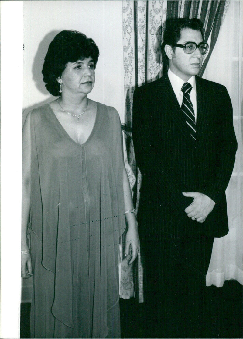 Ecuadorean President Jaime Roldos and his wife, Marta Bucaran de Roldos - Vintage Photograph