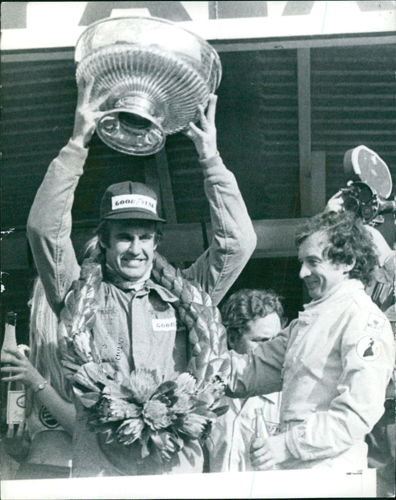 Carlos Reutemann and Jean-Pierre Beltoise at the South African Grand Prix - Vintage Photograph