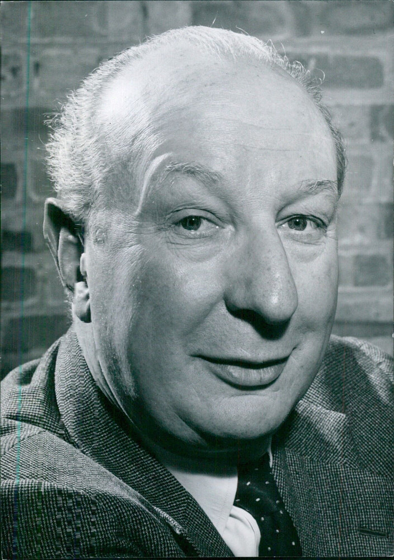 Hilton Edwards, Director of Dublin's Gate Theatre and actor, makes his BBC Television debut as Mr. Micawber in "David Copperfield" - Vintage Photograph