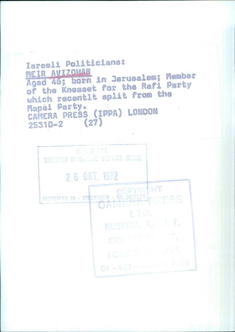 Israeli Politicians - Vintage Photograph